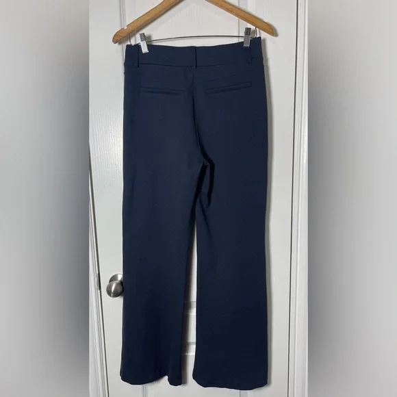 Quince Ultra-Stretch Ponte Flare Leg Pants Navy Size Medium - Picture 6 of 8